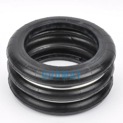 China S-350-3 Rubber Spring Suspension Triple Convoluted Air Bag 410mm Max Dia for sale