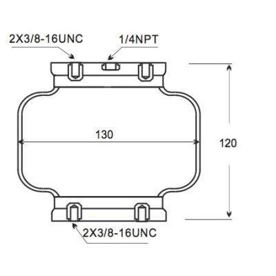 Cina 800 827 9009 sospensione dell'aria del camion della molla pneumatica di Phoenix 0.8Mpa 175mm in vendita