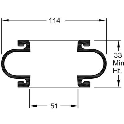 中国 W01-R58-4043耐火石材の8BSP衝撃吸収材のうなり声DUNLOPをエアー バッグ 販売のため