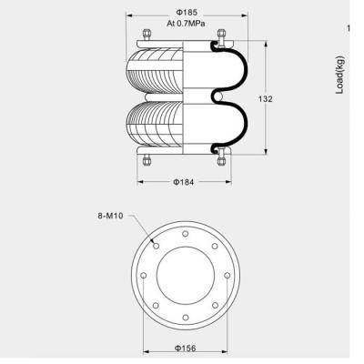 Chine Déclencheur 168132H-2 Airsustech Max Safe Height de ressort pneumatique des SOLIDES TOTAUX 16949 151 millimètres à vendre