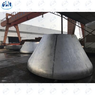 China PED Conical Tank Heads Stainless Steel 304 Pressure Vessel End Caps Bottom Cover 2500mm for sale