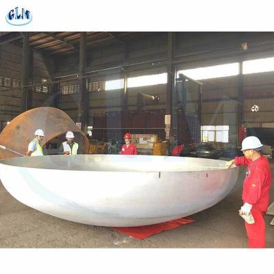 China 3MM 6000MM Stainless Steel Dish Head PED Semi Ellipsoidal Tank Head for sale