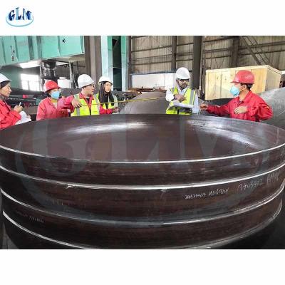 China o aço carbono que de 90mm 200mm o prato Ellipsoidal termina a embarcação de pressão tornou côncavas as extremidades SS316L à venda