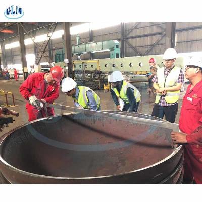 China las cabezas esféricas de acero inoxidables de 89m m 200m m semi elipsoidales van al petróleo en venta
