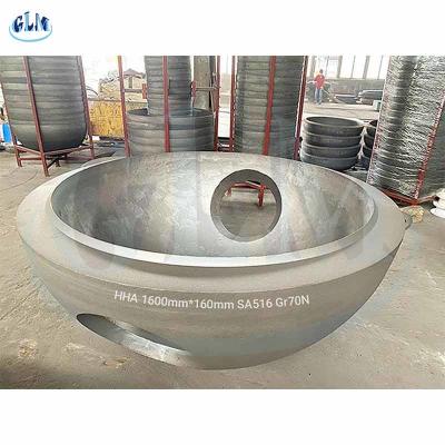 China SA516 Gr70N 500mm Torispherical Dished Head Types Of Dish End In Pressure Vessel for sale