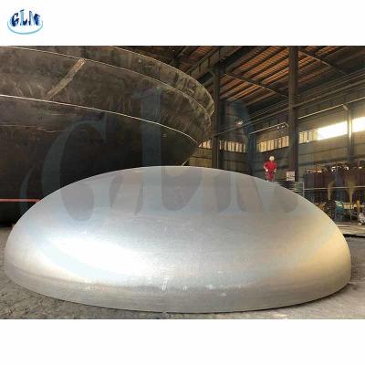 China 89mm 100mm PED Welded Pipe Tank Carbon Steel Dished Heads Ends For Pressure Vessel for sale