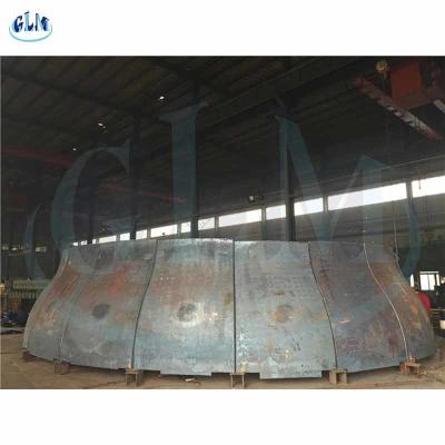 China SA516 GR60 Pressure Vessel End Cap Pipe Fittings Conical Dish Head 300mm for sale