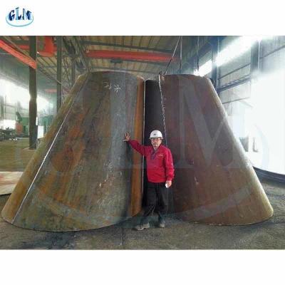China PED 300mm 89MM Cylinder Conical Tank Heads Crown Radius Of Ellipsoidal Metal Dish for sale
