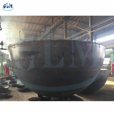 China 30mm Cast Iron Hemispherical Dish End Ss316l Pressure Vessel Half Sphere Fire Pit for sale