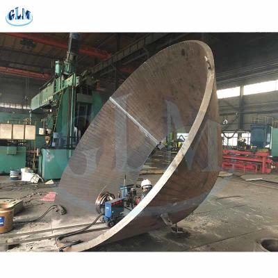 Chine dimensions principales semi elliptiques 5000mm coniques d'acier au carbone de têtes de réservoir de 25mm à vendre