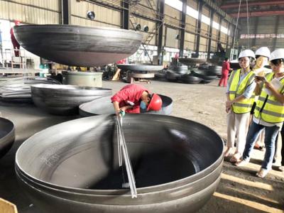 China 89MM 2000MM Semi Elliptical Stainless Steel Dish Head For Boilers And Containers PED GB for sale