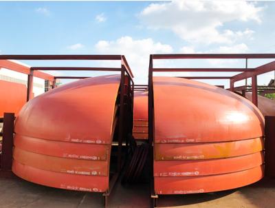 중국 ASME 압력 용기 접시형 헤드 스테인레스 강 오목한 탱크는 90 밀리미터를 이끕니다 판매용