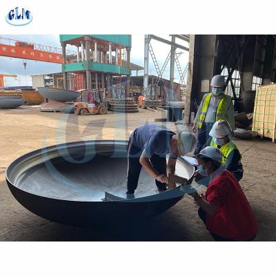中国 10mmの厚さの炭素鋼の楕円形の皿に盛られた端が付いている2000mmの直径 販売のため