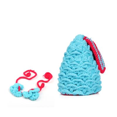 中国 Plush Newborn Props For Photography Handmade Knitted Mermaid Tail Baby Photography Sets Factory Sale Newborn Baby Costumes 販売のため