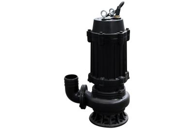 China Black 4hp Cutting Submersible Sewage Pump 7 - 15m Head Automatic Mixing Device for sale