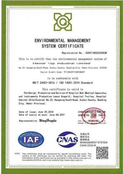 ISO14001 - Eternal Top Industrial Limited