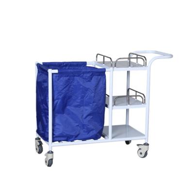 中国 クリーニングの病院の洗濯のトロリー、移動可能なステンレス鋼の病院のトロリー 販売のため
