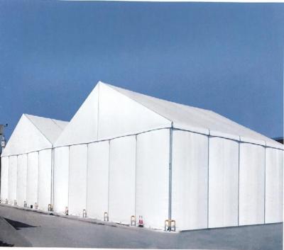 China Large Fireproof Temporary Tent Buildings , PVC Fabric Marquee White Event Tent for sale