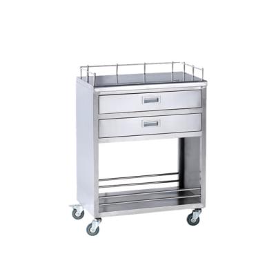 China Stable Vet Nursing Hospital Trolley 600 * 480 * 750mm Size With 2 Drawers for sale