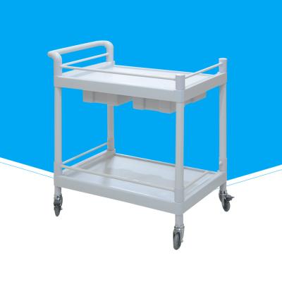 China White Abs Hospital Medicine Trolley , Low Noise Delivery Trolley In Hospital for sale