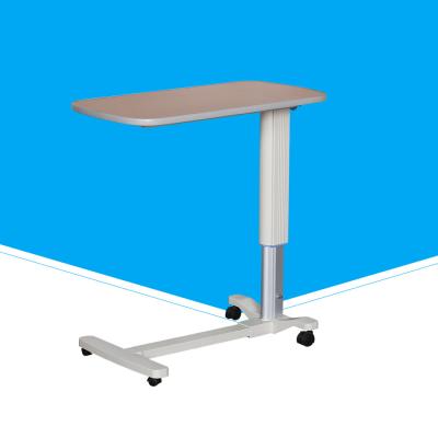 China On Wheels Folding Over Bed Table , Height Adjustable Hospital Bed Table for sale