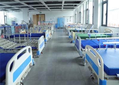 China Steel Powder Coated Medical Adjustable Bed , Mobile Drive Hospital Bed Manual for sale
