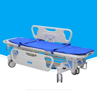 China Mobile Metal Stretcher With Wheels , Folding Durable Emergency Stretcher Bed for sale