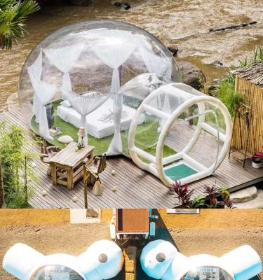 China Inflatable Bubble Geodesic Dome Tent Garden Party Geodesic Camping Tent for sale