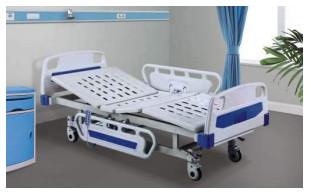 China Multifunctional Adjustable Hospital Bed Steel Frame Epoxy Painted for sale