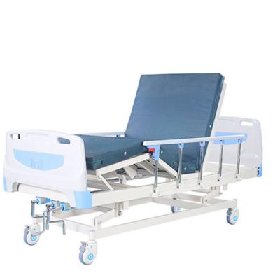 China ICU Manual Hospital Patient Bed Anti Rust Leg Elevation ABS Injection Molding for sale