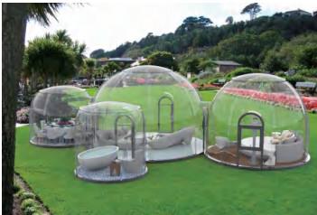 China Panoramic PC Bubble Geodesic Dome Tent For Ecological Park for sale