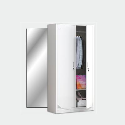 China Knock Down Steel Double Door Locker Clothes Storage Rust Resistance for sale
