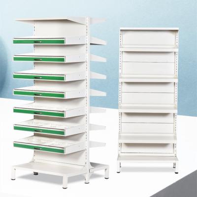 China Double Sided Pharmacy Medicine Display Cabinet Clinic Multi Layer for sale