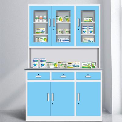 China Cold Rolled Steel Medicine Display Cabinet  H1800*W1200*D500mm Electrostatic Spraying Customized support for sale