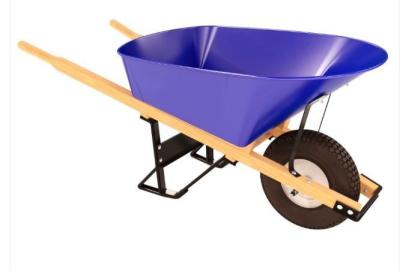 China 540mm Garden Cart Tools 150kg 6 Cu Ft Wheelbarrow With Steel Frame for sale