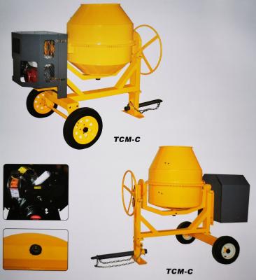 China Cylinder Type Gasoline Cement Mixer Semi Dry 350L Gas Powered Cement Mixer for sale