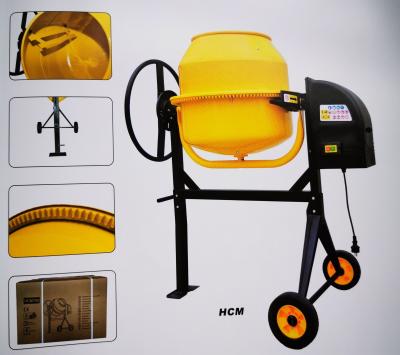 China Two Wheels Electric Mini Concrete Mixer 250L With Cast Iron Ring Gear for sale
