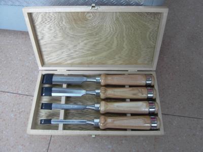 China 60crv Wood Carving Chisel Set 140mm Wooden Handle Material for sale