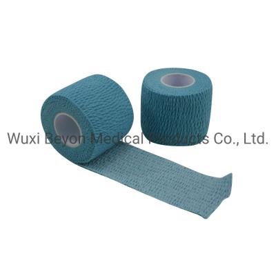 China self stick stretchy bandage tape elastic Blue Hand Wrapping Protection adhesive for sale