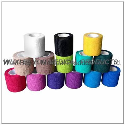 China Black Flexible Cohesive Bandage Self Adhesive Cohesive Elastic Bandage for sale
