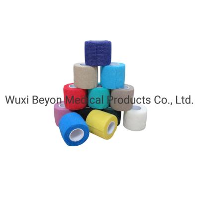 China Latex-Free Non-Woven Self-Adhesive Cohesive Flexible Self-Adhering Elastic Wrap Tape Bandage for sale