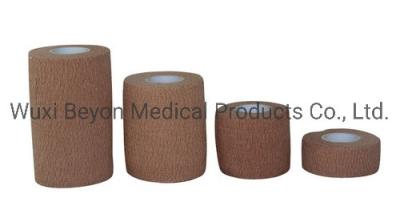 China Rip Cohesive Spatting Tape Athletic Flesh Beige Color Self Adhering Wrap for sale