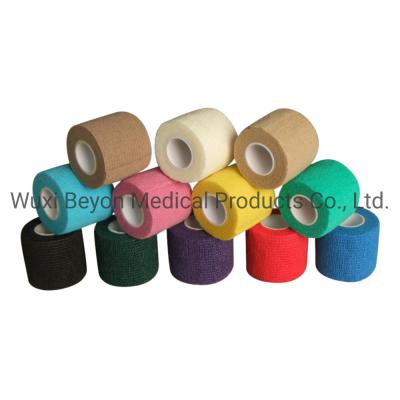 China Unterstützung nicht gewebte Kohäsive Bandage Selbstklebende elastische Kohäsive Wrap Vet Bandage zu verkaufen