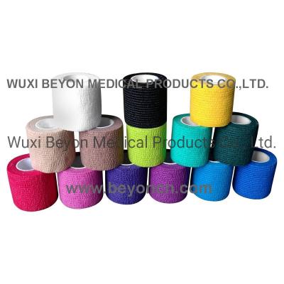 中国 指 織り物 で ない 凝結 帯状 セルフ 粘着 柔軟 な 弾性 巻き 凝結 テープ 販売のため