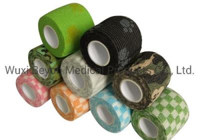China Bandaje cohesivo OEM sin tejido Impreso envoltorio cohesivo elástico en venta