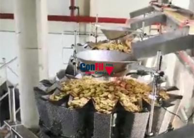 China 10 Heads Automatic Weighing Packing Machine For Pancakes Bakery VFFS Packing Line for sale
