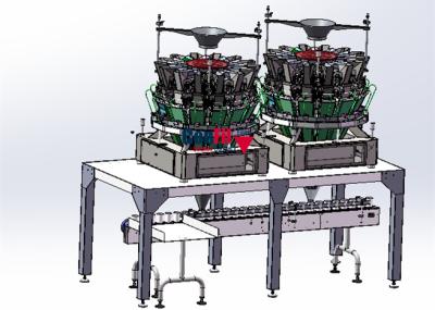 China 14 Head Multihead Weigher Packing Machine For Filling Marinated Or Fresh Food Sticky for sale