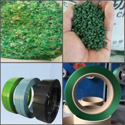China Bottle Flakes PET Strapping Band Production Line Single Screw PET Strap Making Machine for sale