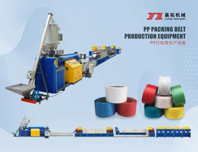 China Width 5mm 19mm PP Strap Band Extrusion Line Plastic Band Extrusion Machine en venta