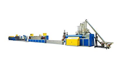 China PLC PP Strap Making Machine Extrusion Line Printer Embossing Set for sale